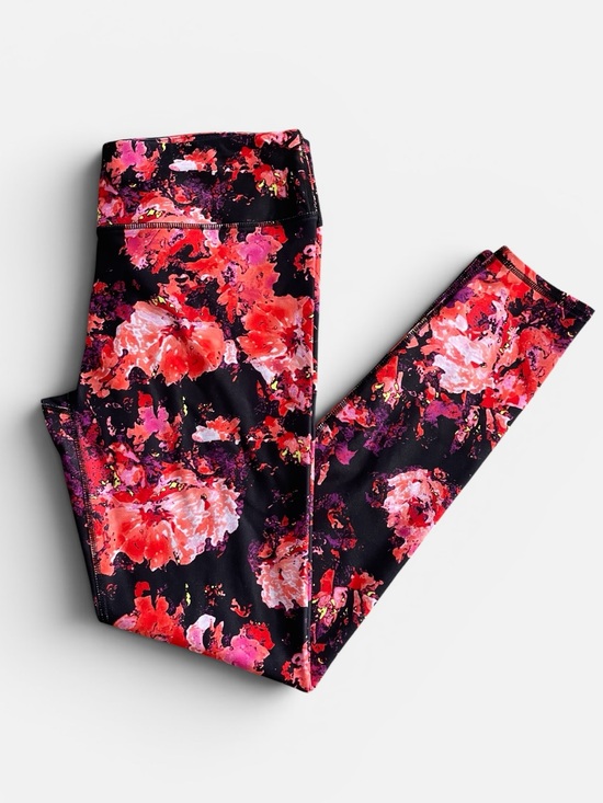 Fabletics Pants - Fabletics Salar Floral Print Black Pink Leggings Sz M Yoga Pants Compression NWT